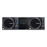 2x Reloop RP-4000M MK2 Plattenspieler mit Direktantrieb (Schwarz) inkl. RMX-60 Mixer